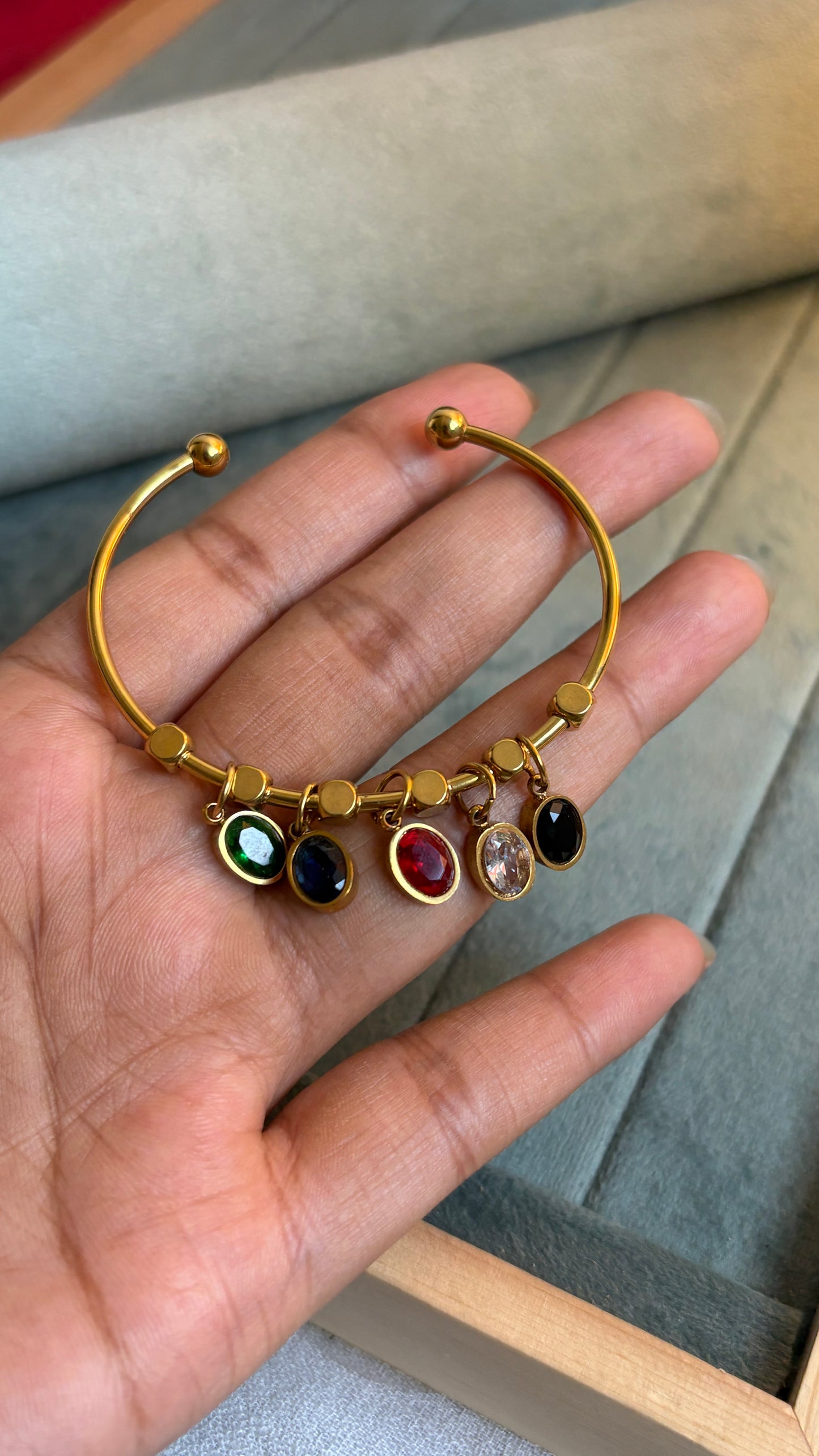 Multicolor Stone Bracelet for Thin wrist hand