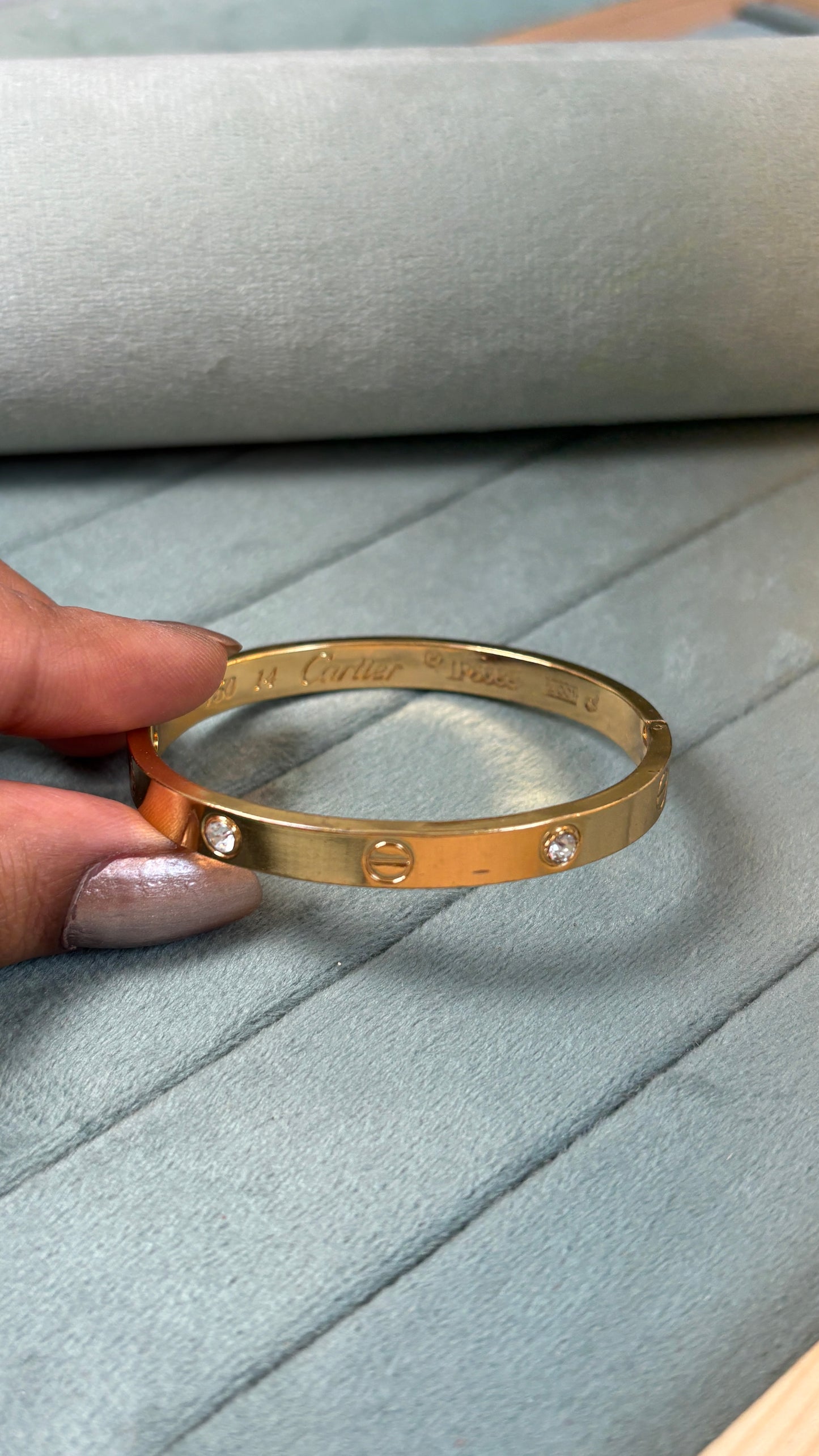 Anti Tarnish Cartier Bangles for thin wrist hand