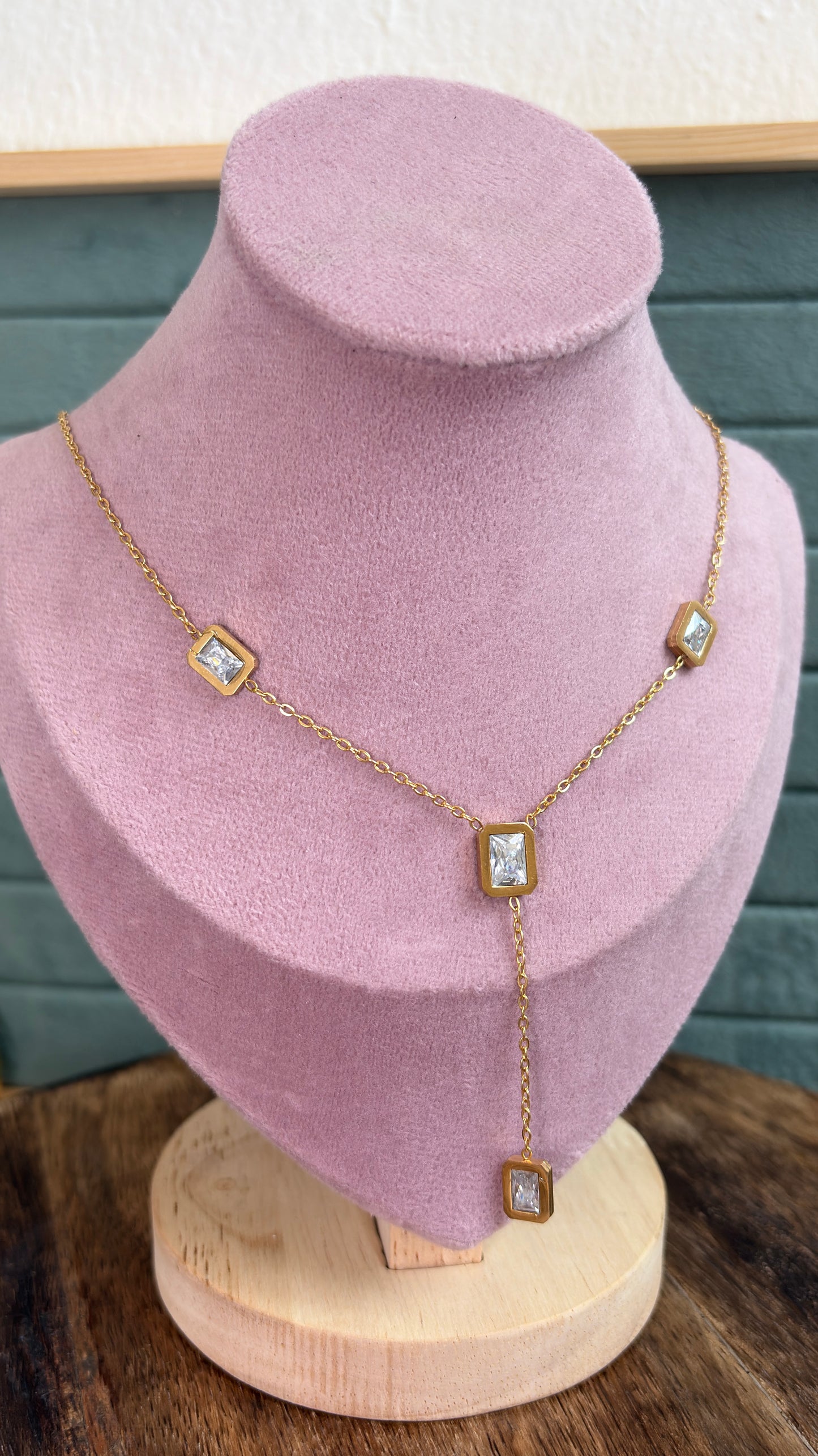 White Stone Anti Tarnish Necklace