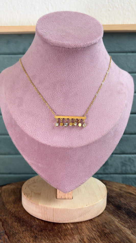 Chain Pendant Stone Necklace