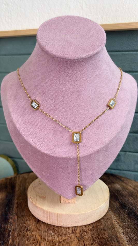 White Stone Anti Tarnish Necklace