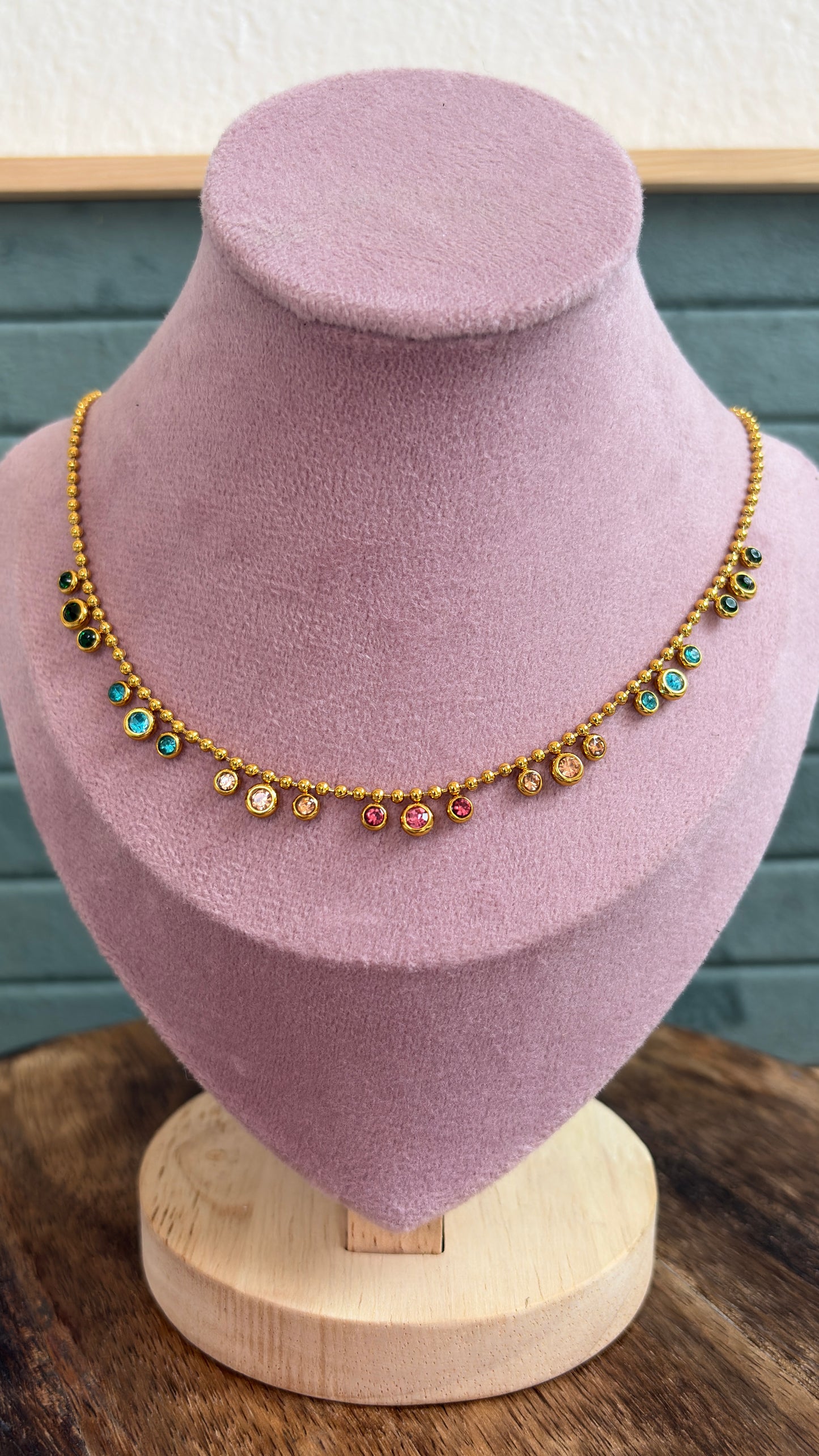 Multi Colour stone necklace
