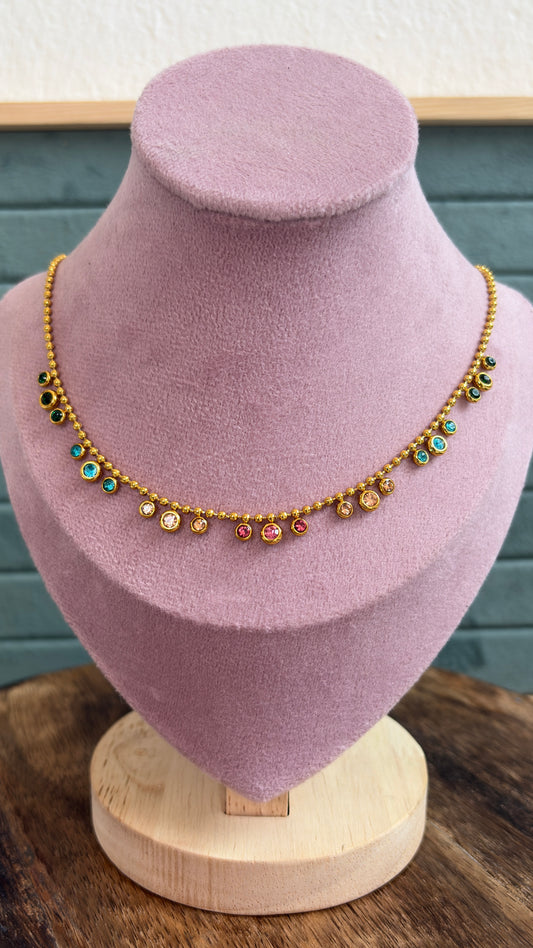 Multi Colour stone necklace