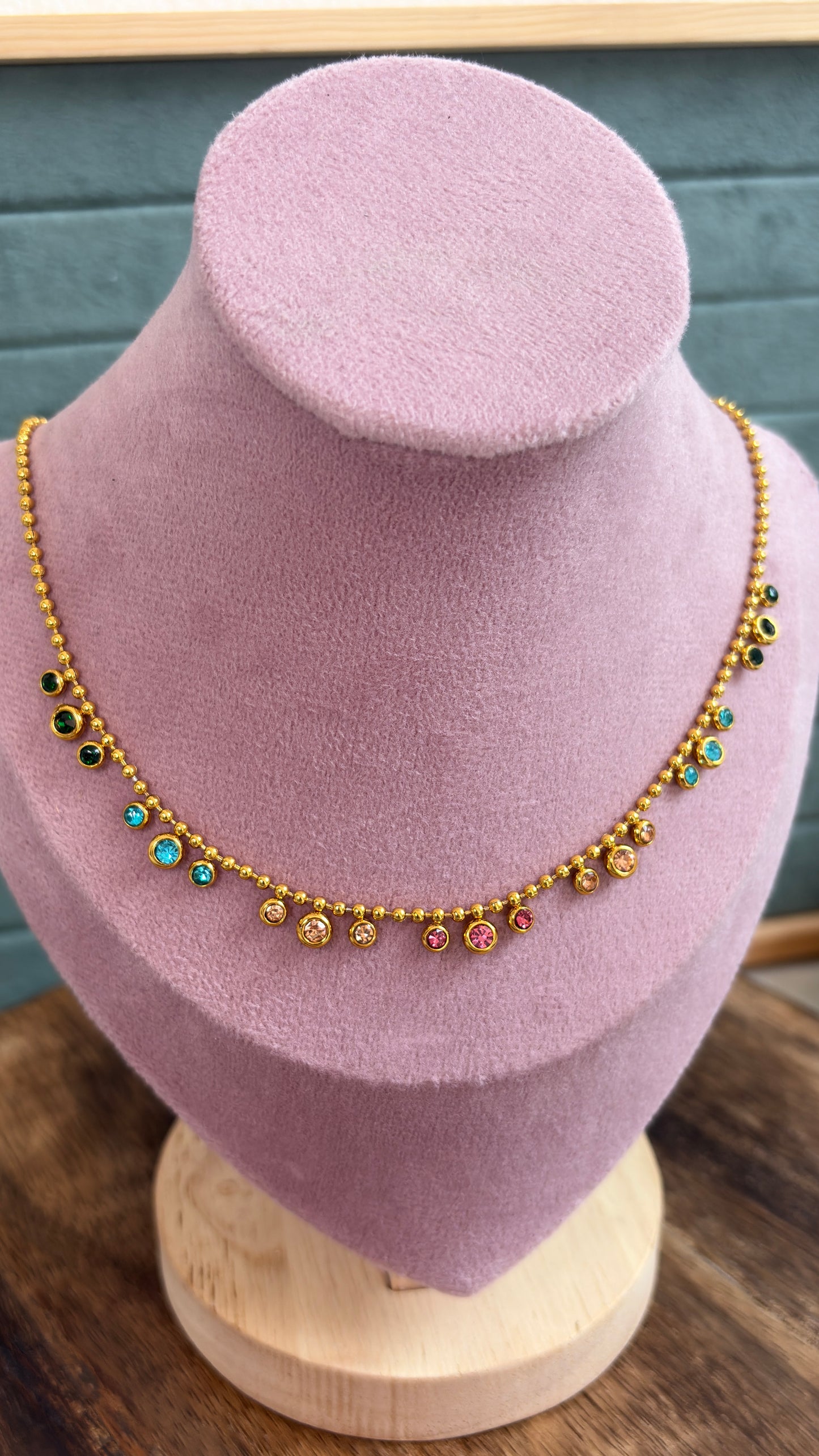 Multi Colour stone necklace