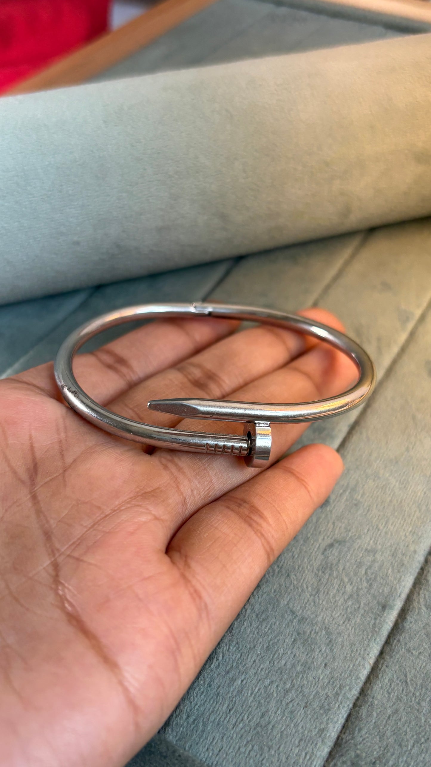 Silver Nail Bracelet kada