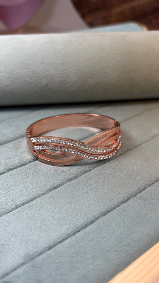 Rose gold For Thin wrist hand openable kada