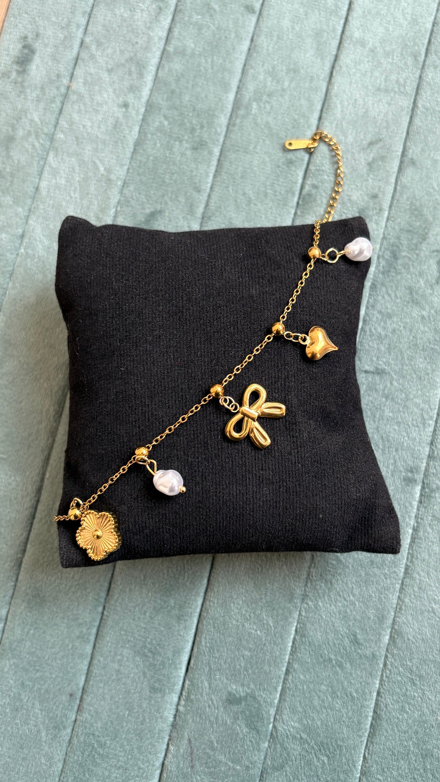 Anti Tarnish Charm Chain Bracelet